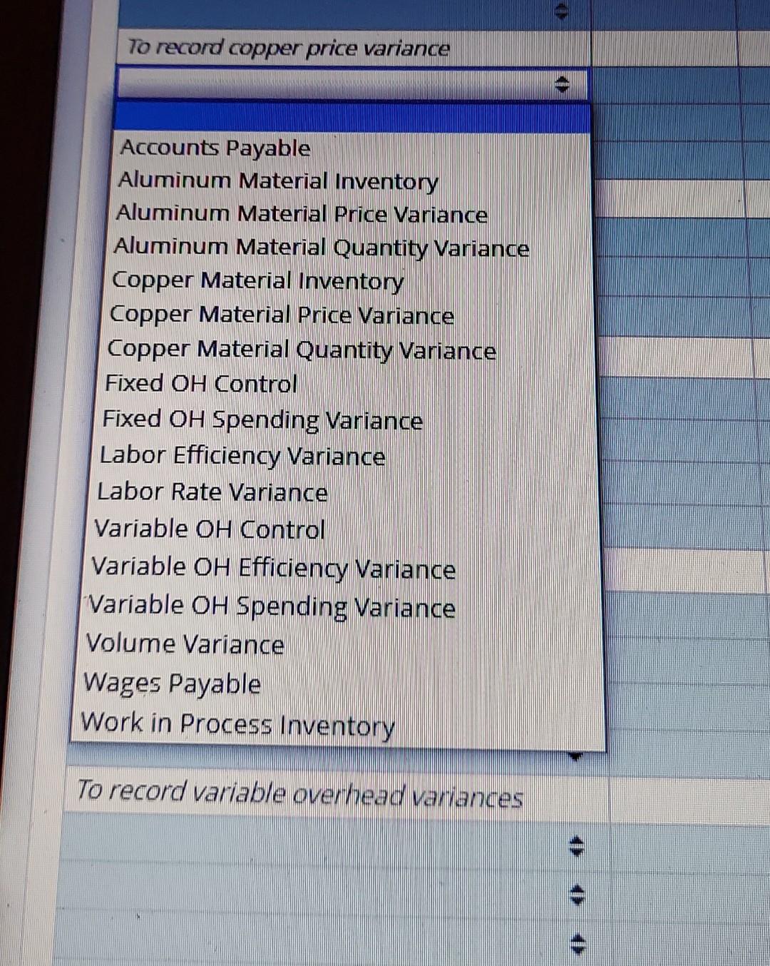 Comprehensive Piedmont Manufacturing Produces Metal Products With The Following Standard Quantity And Cost Information 5
