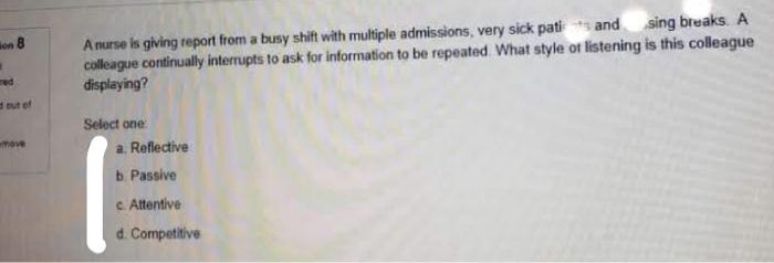 Question 9 Note A Physician Prescribes A Medication That Causes And Allergic Reaction In The Patient What Is This An Ex 6