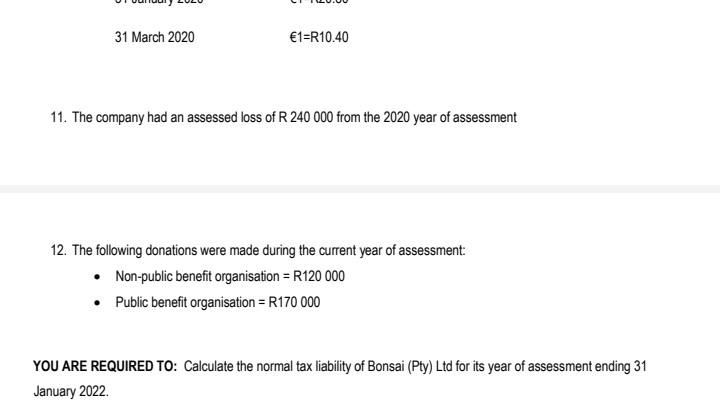 Question 1 Bonsai Pty Ltd Is Involved In The Supply Of Plants Koi Fish Feeding Products And Other Accessories For Ma 4