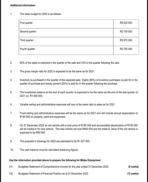 Read The Information Below And Answer The Following Questions Information The Following Statement Of Comprehensive Incom 4