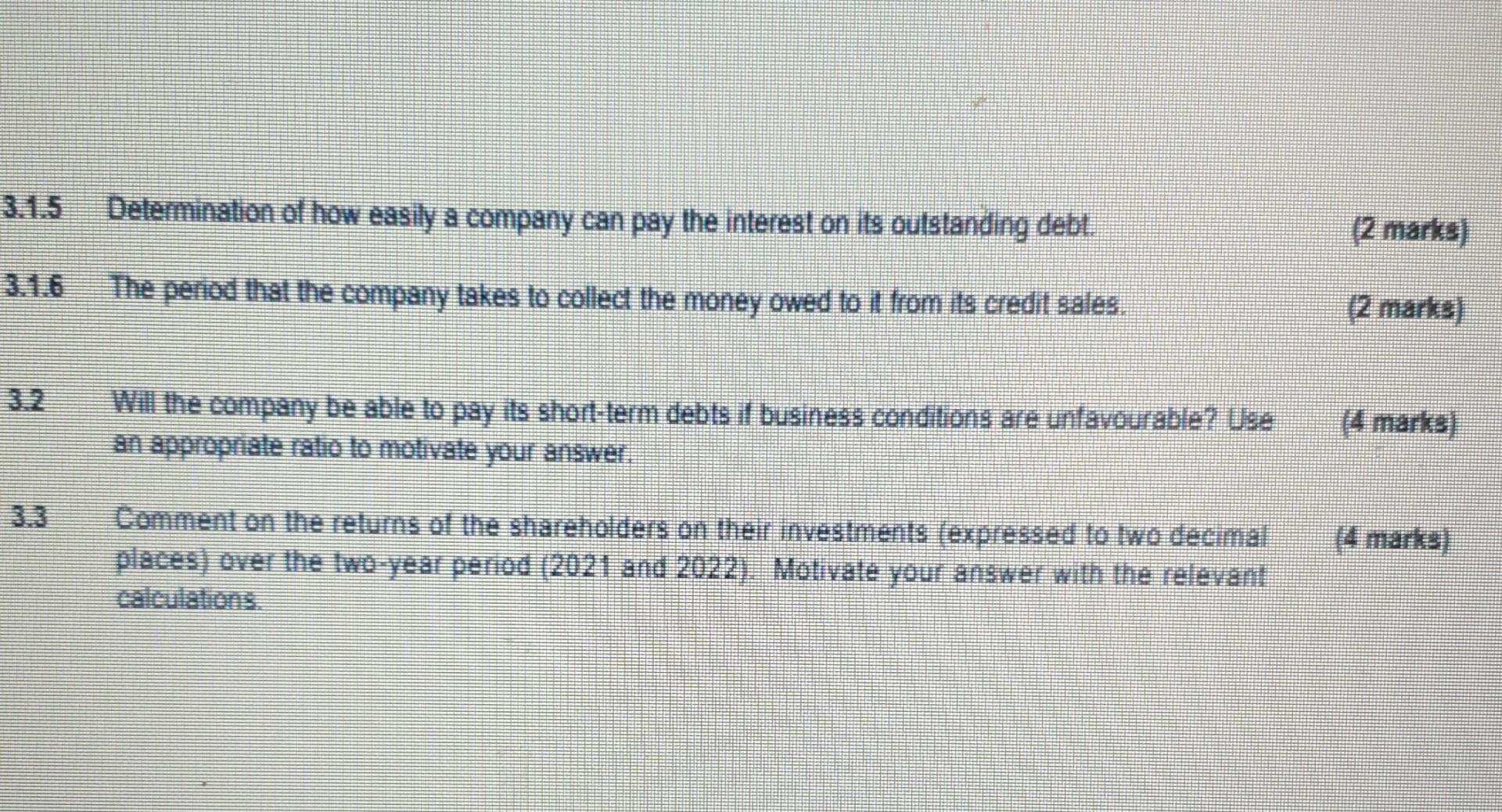 Read The Information Below And Answer The Following Questions Information The Extracts Of The Financial Statements Of Di 3