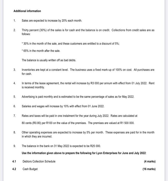 Question 4 Read The Below Information And Answer The Following Questions Information Extract Of The Statement Of Compreh 2