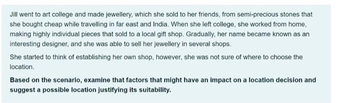 Jill Went To Art College And Made Jewellery Which She Sold To Her Friends From Semi Precious Stones That She Bought Ch 1