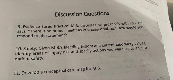 Case Study Oooo Subjective M B A 58 Yr Old Male Rancher Who Lives In Rural Wyoming Is Admitted With A Diagnosis Of Ci 4