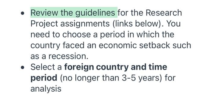 Review The Guidelines For The Research Project Assignments Links Below You Need To Choose A Period In Which The Cou 1
