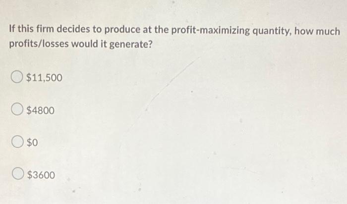 Question 18 1 Point Pi 115 95 70 60 80 100 Mr Mc Atc De Ar If This Firm Decides To Produce At The Profit Maximizing 2