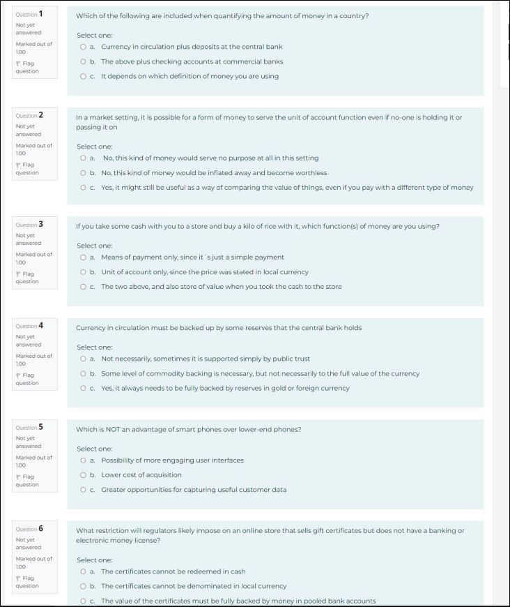 Question 1 Not Yet Answered Marked Out Of 100 Flag Question Question 2 Not Yet Answered Marked Out Of 1 00 Flag Question 1