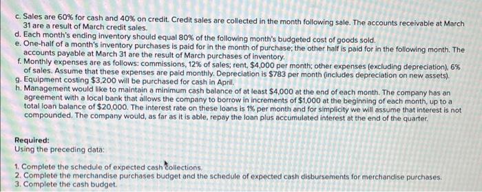 Problem 8 29 Rev Algo Completing A Master Budget Lo8 2 Lo8 4 Lo8 7 Lo8 8 Lo8 9 Lo8 10 The Following Data Relate 2