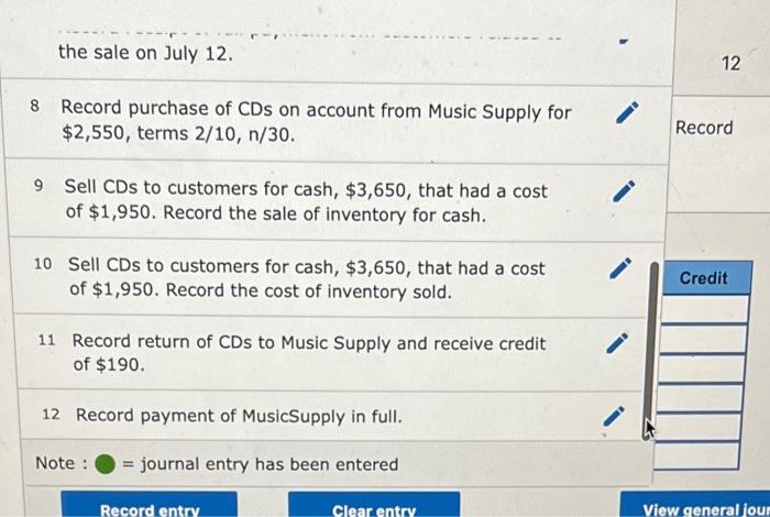 Required Information The Following Information Applies To The Questions Displayed Below At The Beginning Of July Cd 4