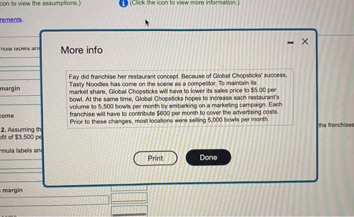 Before Franchising Her Global Chopsticks Restaurant Concept Owner Kay Fay Had Made The Following Assumptions Click Th 4
