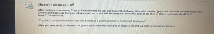 Chapter 9 Discussion A After Reading And Reviewing Chapter 9 And Watching The Video S Answer The Following Discuss 1