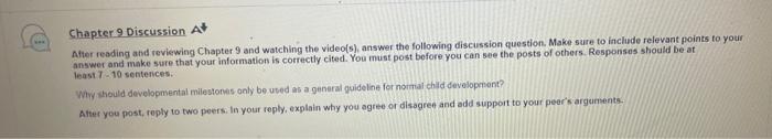 Chapter 9 Discussion A After Reading And Reviewing Chapter 9 And Watching The Video S Answer The Following Discuss 3