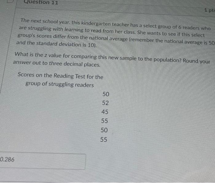 Question 11 0 286 The Next School Year This Kindergarten Teacher Has A Select Group Of 6 Readers Who Are Struggling Wit 1
