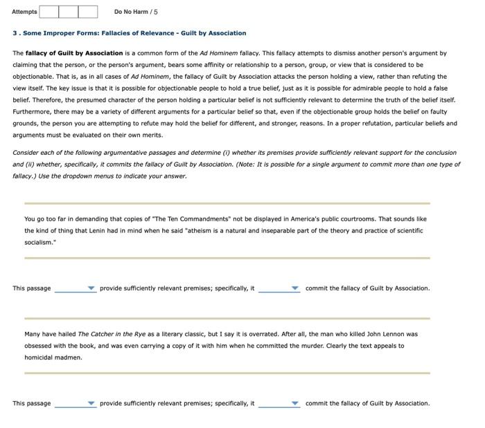 Attempts 2 Some Improper Forms Fallacies Of Relevance The Ad Hominem Argument Against The Person Fallacy Now You W 3