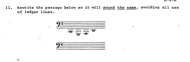 11 Rewrite The Passage Below So It Will Sound The Same Avoiding All Use Of Ledger Lines 1