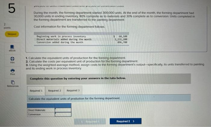 5 2 Points Spoed Required Information The Following Information Applies To The Questions Displayed Below Fields Company 2