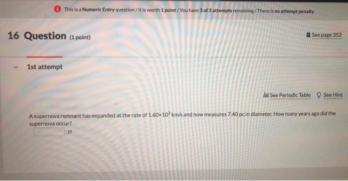 15 Question 1 Point V 1st Attempt Did See Periodic Ta What Is The Wavelength Of Peak Radiation In Meters For A White 2