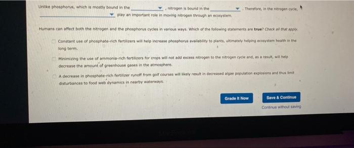 Unlike Phosphorus Which Is Mostly Bound In The Nitrogen Is Bound In The Play An Important Role In Moving Nitrogen Throu 1