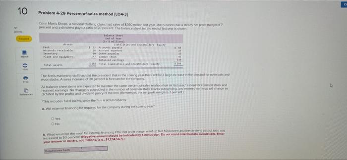 10 Problem 4 29 Percent Of Sales Method L04 3 Ma Shona National Clothing Chan Hadas Maisto The Business Hotely El M 1