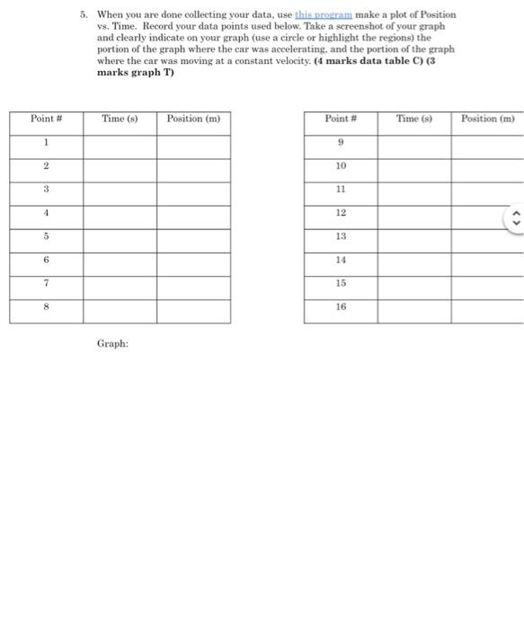 Driving Question Objective How Are The Graphs Of Position Versus Time Velocity Versus Time And Acceleration Versus T 3