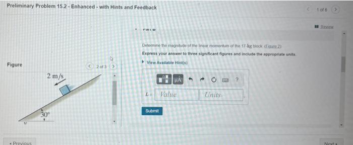Preliminary Problem 15 2 Enhanced With Hints And Feedback Figure Previous 2 M S 30 2013 Child Determine The Magnitud 1