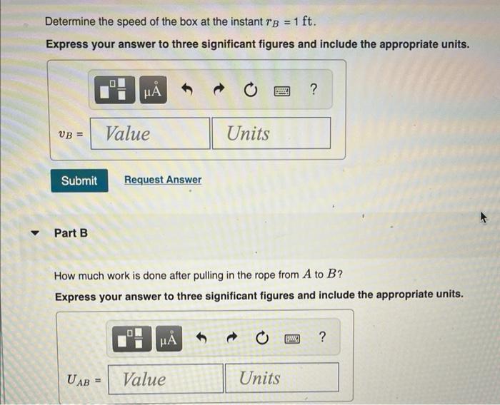 A Box Having A Weight Of 4 Lb Is Moving Around In A Circle Of Radius Ta 2 Ft With A Speed Of Va 1 5 Ft S While Connec 2
