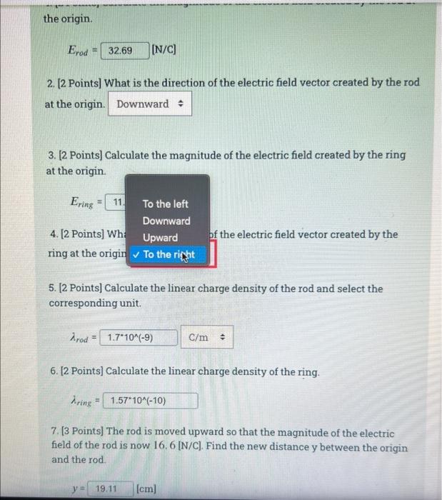 15 Points The Figure Shows A Rod With Its Central Axis Along The Y Axis And A Ring With Its Central Axis Along The X A 3