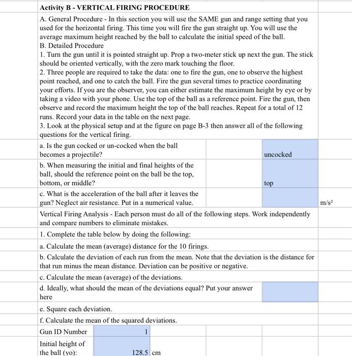 Projectile Motion Purpose To Analyze The Motion Of A Projectile Using The One Dimensional Equations Of Kinematics And 6