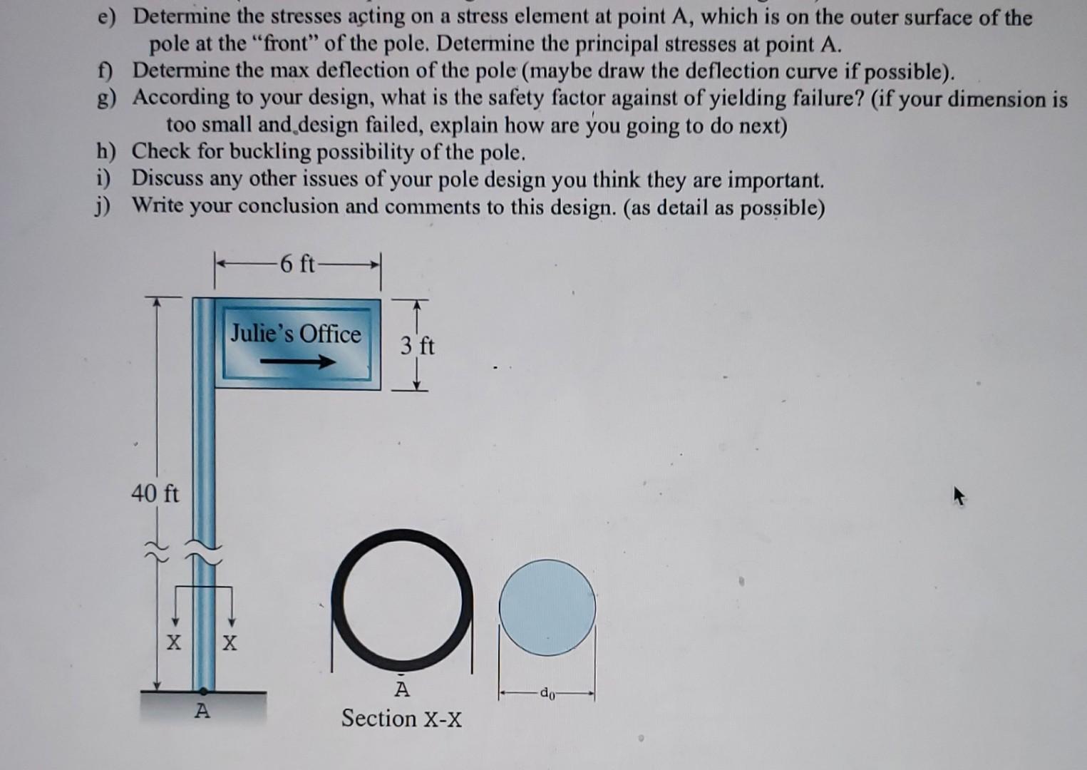 A Sign On The Roadside Of Highway Was Supported By A 40 Ft High Pole As Shown In The Figure The Sign Has Dimensions 6 2