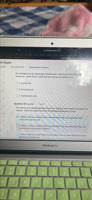 M Exam 40 00 Timela 0 53 52 2 W S Tega Edy Aung 1 Oe Is The Final Electron Acceptor In The Electron Transport Chain Ques 8