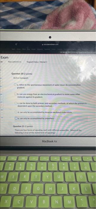 M Exam 40 00 Timela 0 53 52 2 W S Tega Edy Aung 1 Oe Is The Final Electron Acceptor In The Electron Transport Chain Ques 10