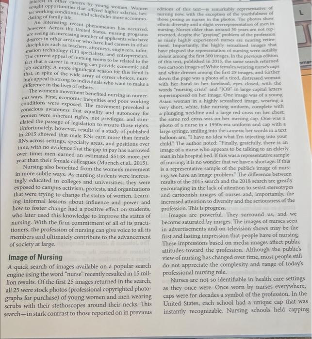 In 250 Words Discuss The Positive And Negative Images Of Nurses In Social Media And Television Provide Examples Using 1
