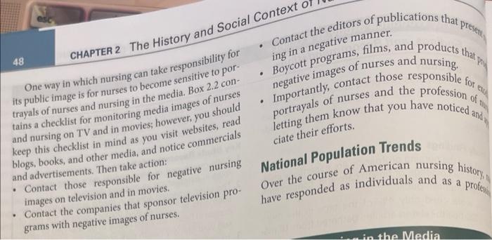 In 250 Words Discuss The Positive And Negative Images Of Nurses In Social Media And Television Provide Examples Using 4