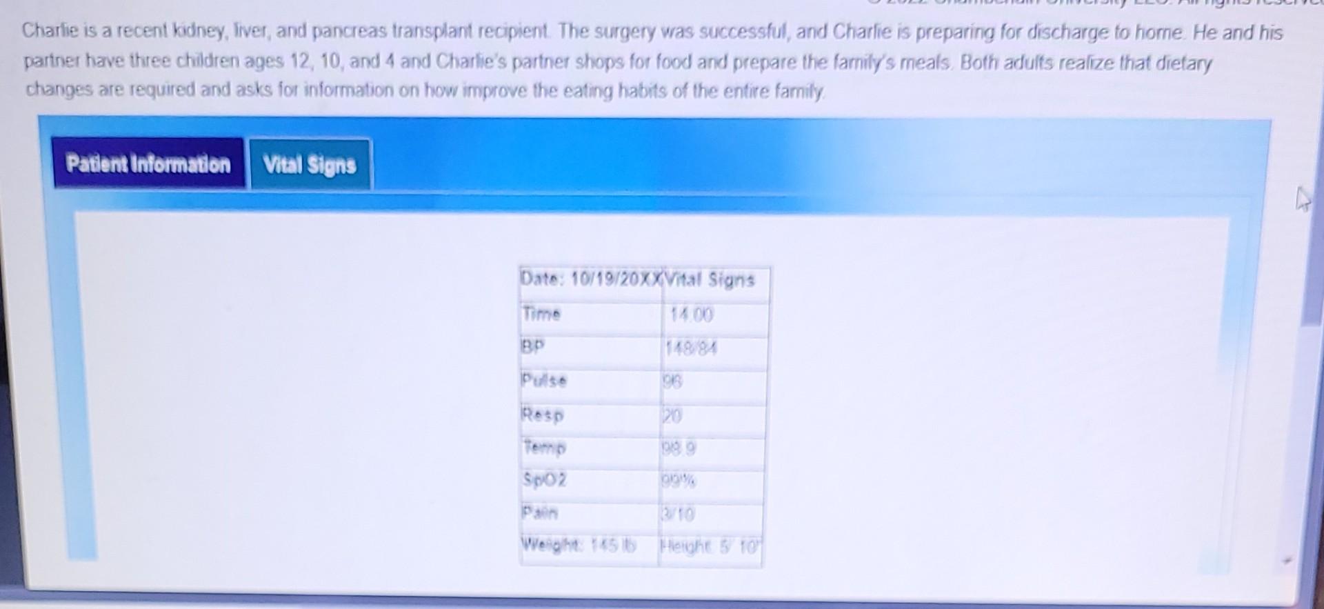Charlie Is A Recent Kidney Liver And Pancreas Transplant Recipient The Surgery Was Successful And Charlie Is Prepari 1