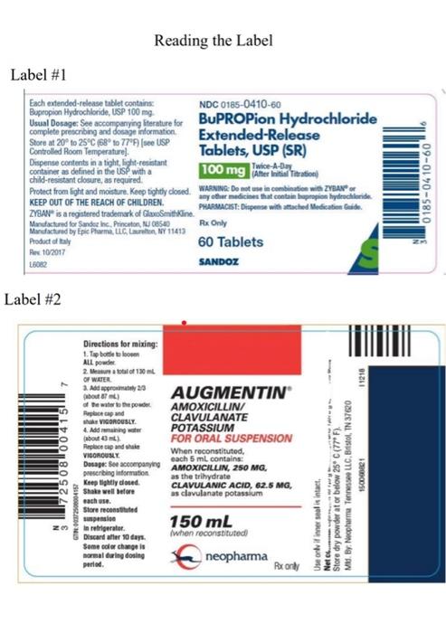 Label 1 Each Extended Release Tablet Contains Bupropion Hydrochloride Usp 100 Mg Usual Dosage See Accompanying Lite 1