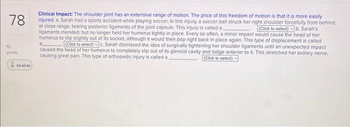 78 Clinical Impact The Shoulder Joint Has An Extensive Range Of Motion The Price Of This Freedom Of Motion Is That It 1