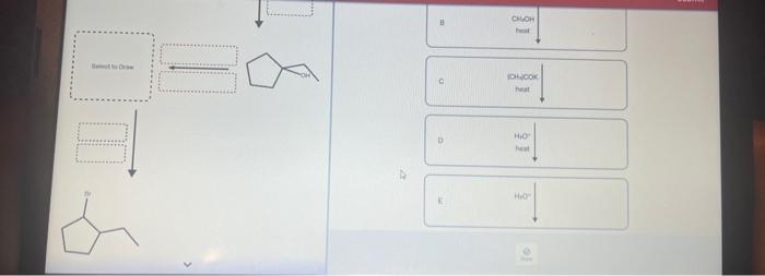 Draw The Missing Products And Or Reagents In The Following Multistep Synthesis Select To Draw Naoch3 Ch3oh At Select T 4