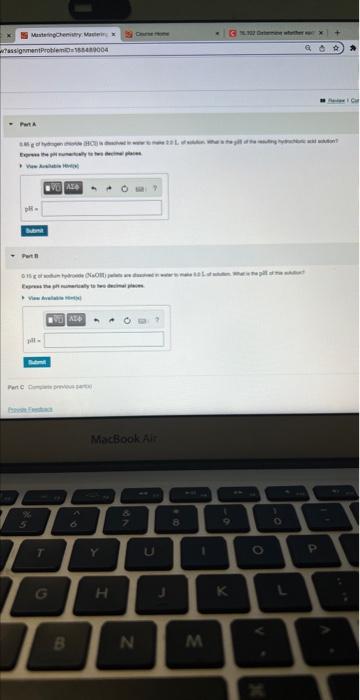Masteringchemistry Made Viewtassignmentproblemidx188489004 N Cx R Part A 08h Express The Submit Pill 15 G De Na Express 5