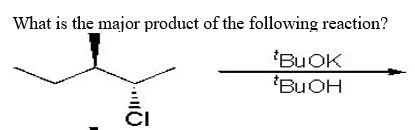 What Is The Major Product Of The Following Reaction Bu Ok Buoh 11u 1