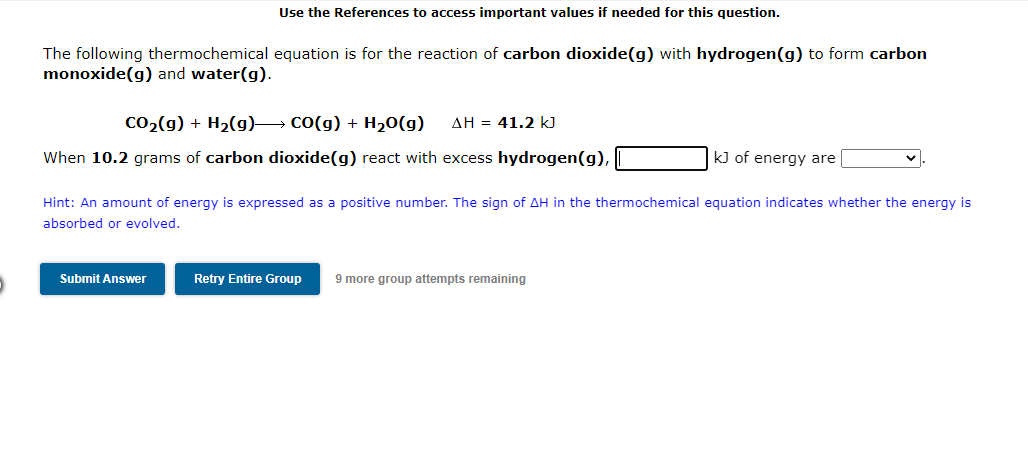 Use The References To Access Important Values If Needed For This Question The Following Thermochemical Equation Is For 1