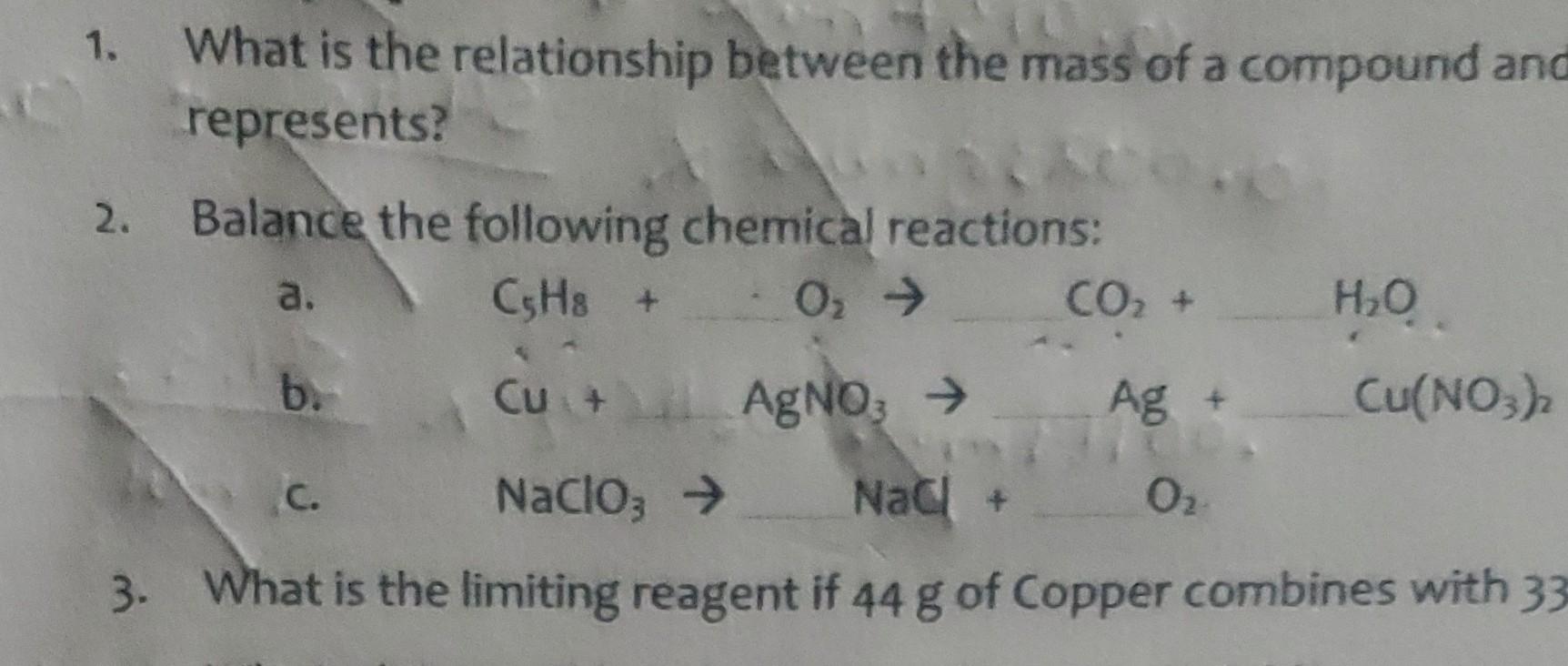 How To Balance Chemical Reactions 1