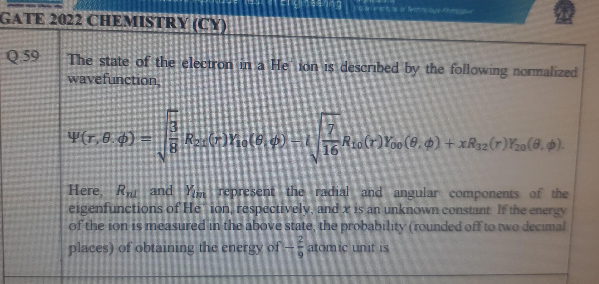 Ans Is 0 18 To 0 20 Need Explanation This Is Gate 2022 Question No 59 Need Correct Explanation Don T Provide Incorrect 2