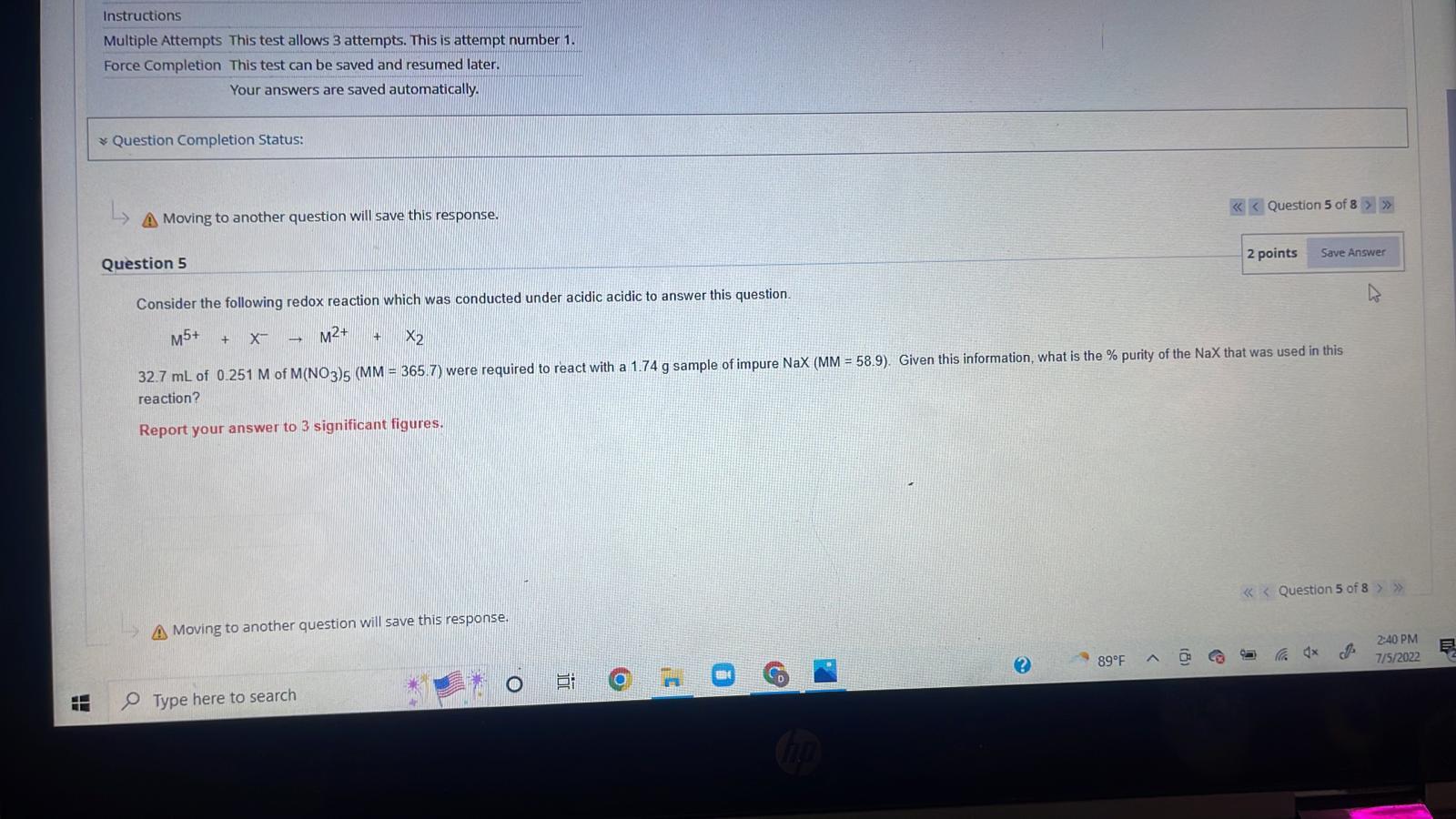 C Instructions Multiple Attempts This Test Allows 3 Attempts This Is Attempt Number 1 Force Completion This Test Ca 1