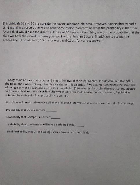 The Questions Below All Refer To The Following Pedigree In Humans The Hfe Locus H H Is Crucial For The Regulation Of 2