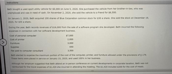 Instructions Note This Problem Is For The 2020 Tax Year Beth R Jordan Lives At 2322 Skyview Road Mesa Az 85201 She 3