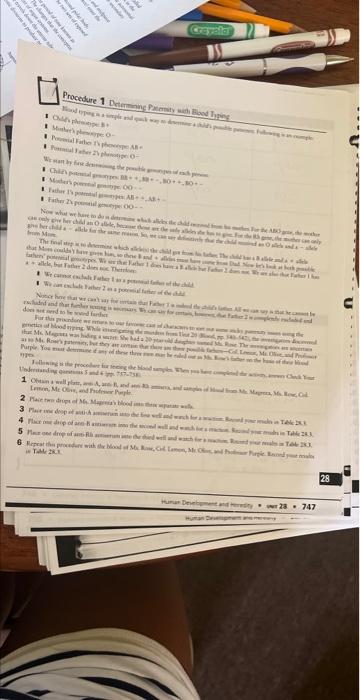 D Of Que Fed De Www 63 Www He Procedure 1 Determining Parity With Blood Typing Blood Typing A Simple And Qual S Penganug 1