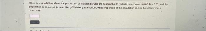 Q5 6 In A Population If The Proportion Of Individuals Who Have Sickle Cell Disease Is 0 10 And The Population Is Assu 3
