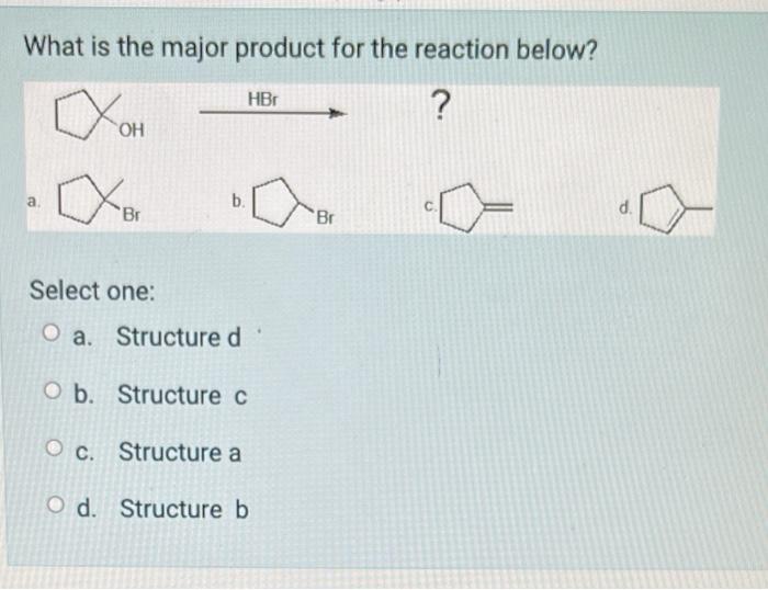 Which Of The Following Is A Tertiary Alcohol Oh Oh A Select One Oa O B Oc Od Oh L B Structure B Structure C Stru 3