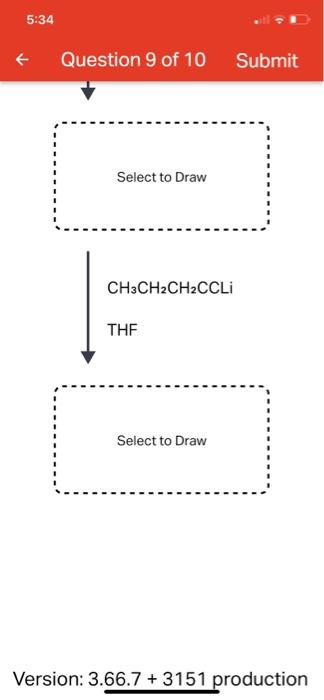 5 33 Question 10 Of 10 Submit Alkynes Do Not Readily React With Chci 3 In The Presence Of T Buok To Form Cyclopropene Ri 3