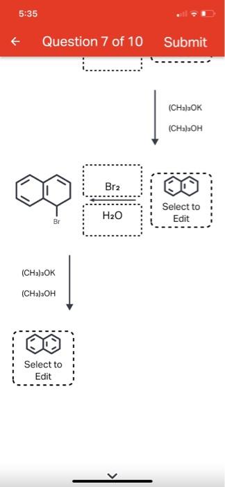5 33 Question 10 Of 10 Submit Alkynes Do Not Readily React With Chci 3 In The Presence Of T Buok To Form Cyclopropene Ri 6
